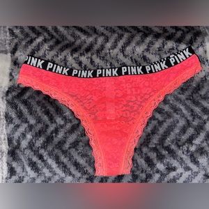 PINK by Victoria Secret Lace Thong Panties Size XS